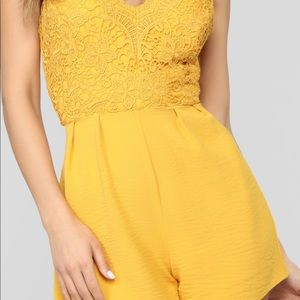 Golden yellow Fashionnova romper